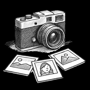 Camera cartoon illustration