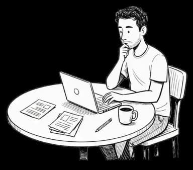 Writer cartoon illustration